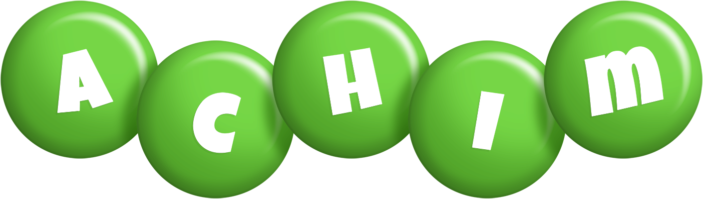 Achim candy-green logo
