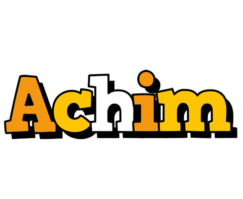 Achim cartoon logo