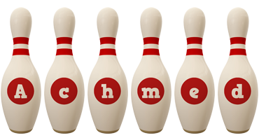 Achmed bowling-pin logo