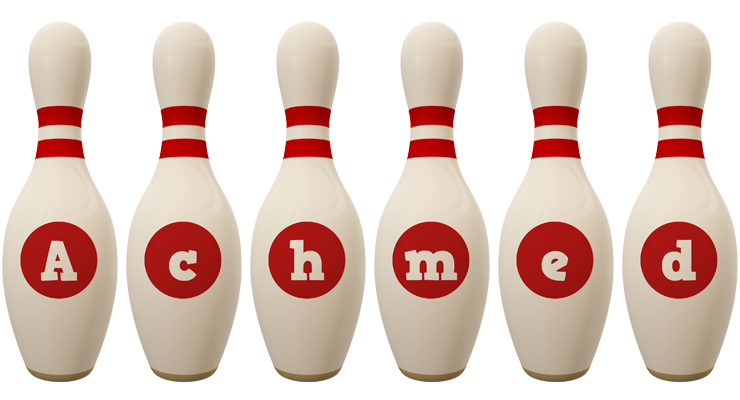 Achmed bowling-pin logo