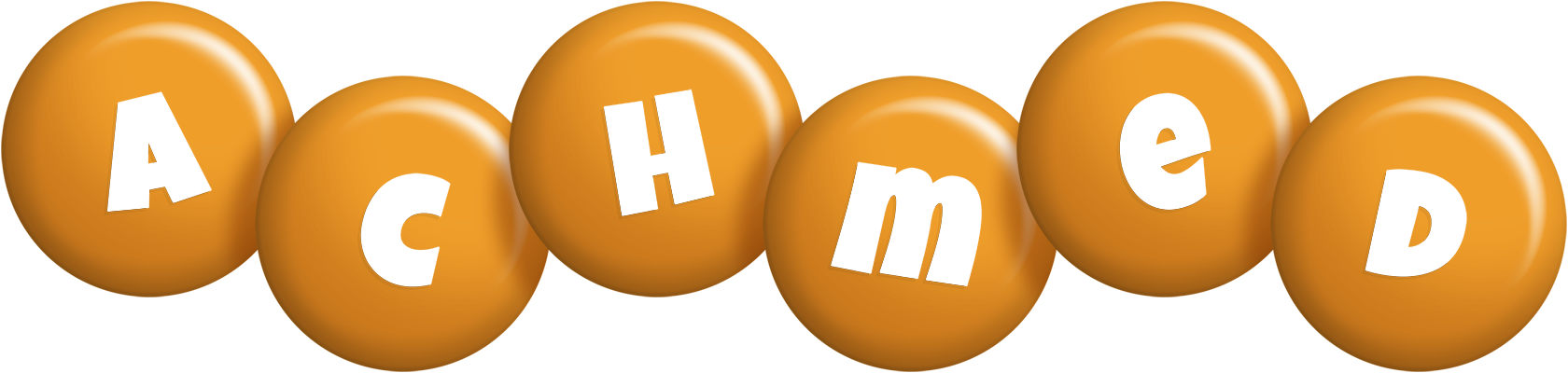 Achmed candy-orange logo