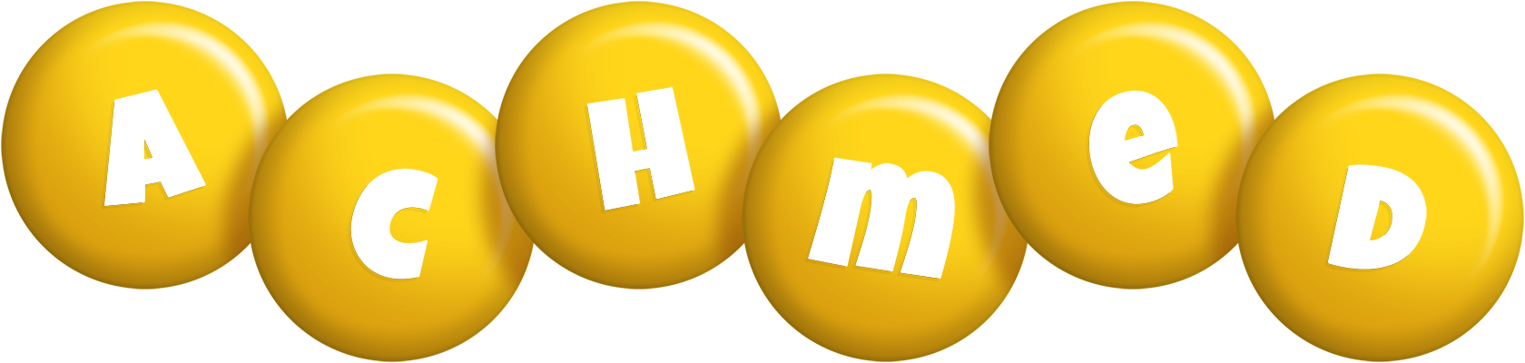 Achmed candy-yellow logo