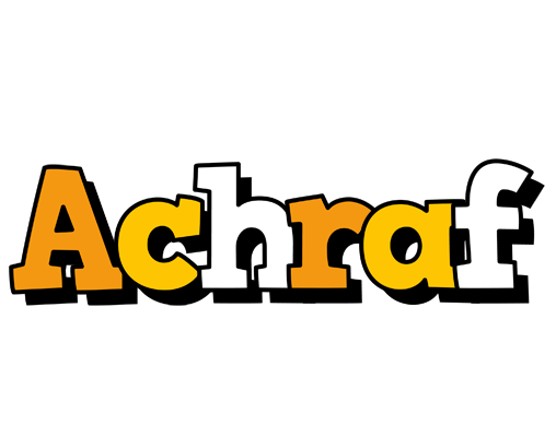 Achraf cartoon logo