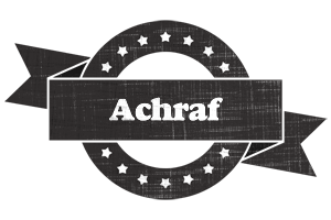 Achraf grunge logo