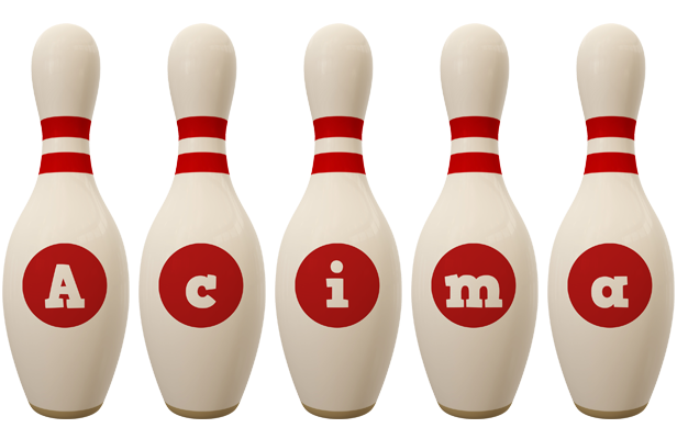 Acima bowling-pin logo