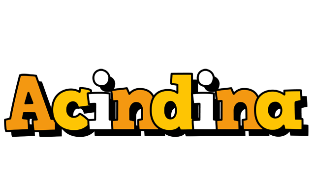 Acindina cartoon logo