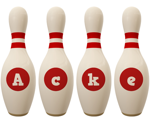 Acke bowling-pin logo