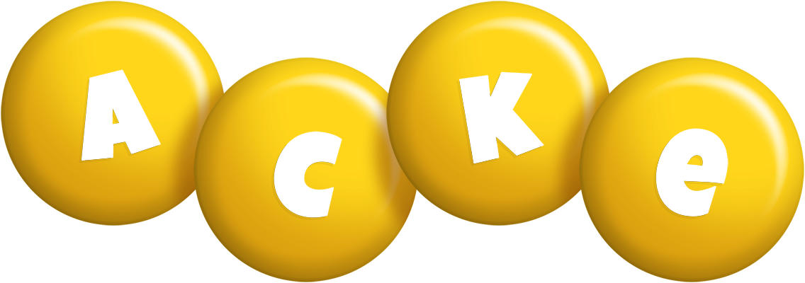 Acke candy-yellow logo