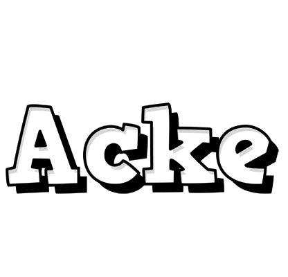 Acke snowing logo