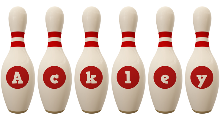 Ackley bowling-pin logo