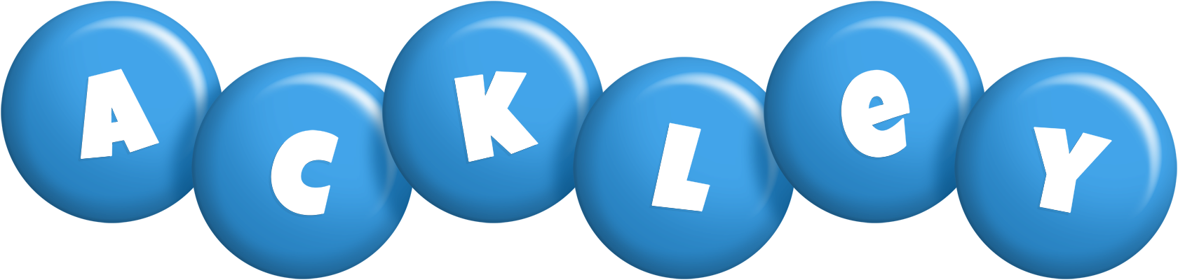 Ackley candy-blue logo
