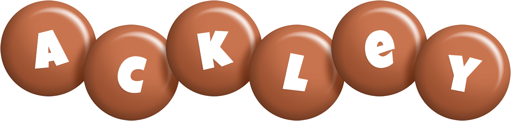 Ackley candy-brown logo