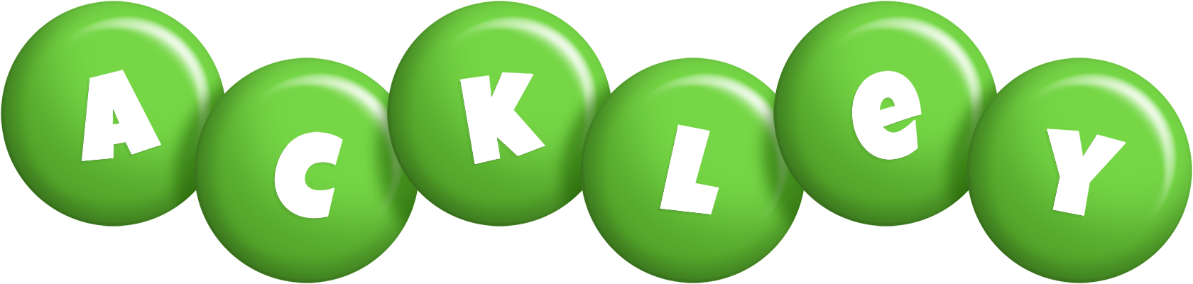 Ackley candy-green logo