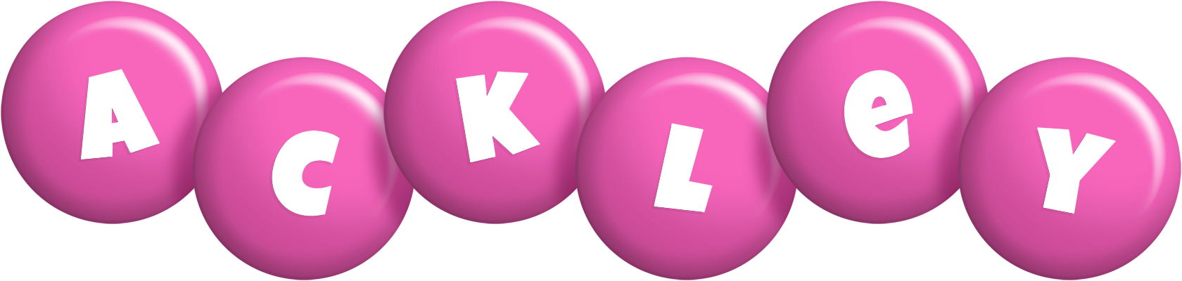 Ackley candy-pink logo