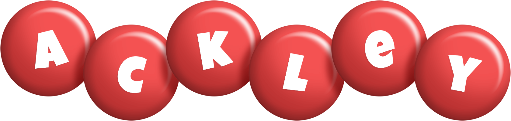Ackley candy-red logo