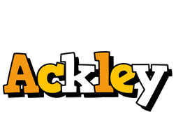 Ackley cartoon logo