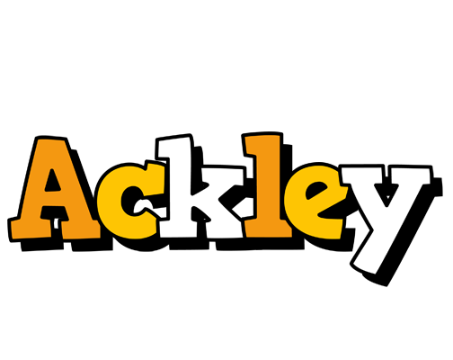 Ackley cartoon logo