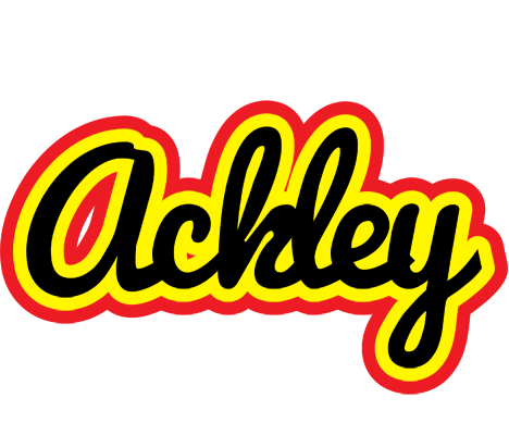 Ackley flaming logo