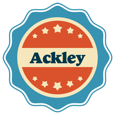 Ackley labels logo