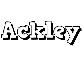 Ackley snowing logo