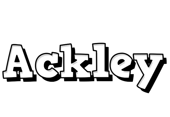 Ackley snowing logo