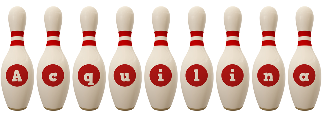 Acquilina bowling-pin logo