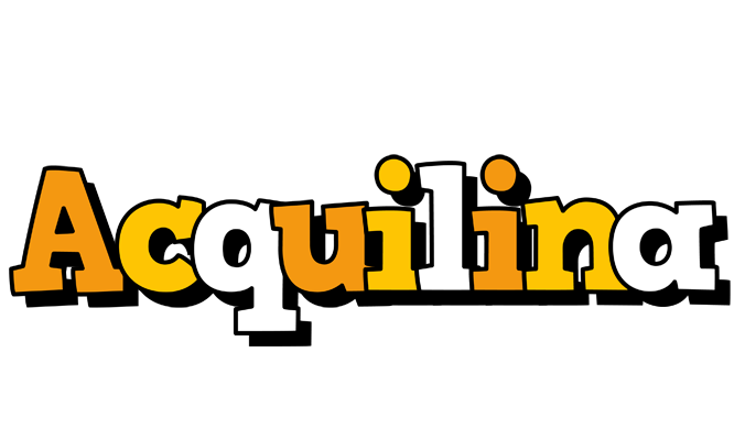Acquilina cartoon logo