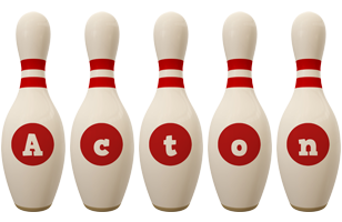 Acton bowling-pin logo