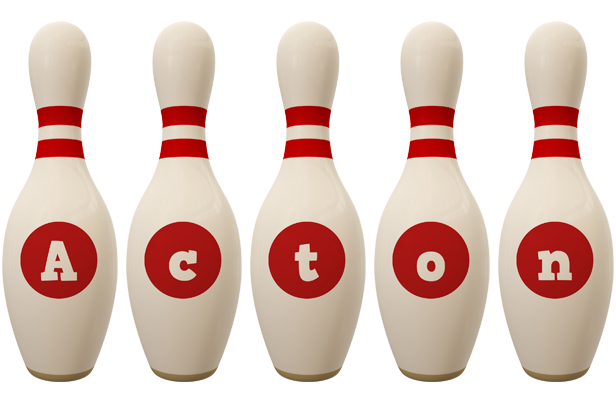 Acton bowling-pin logo