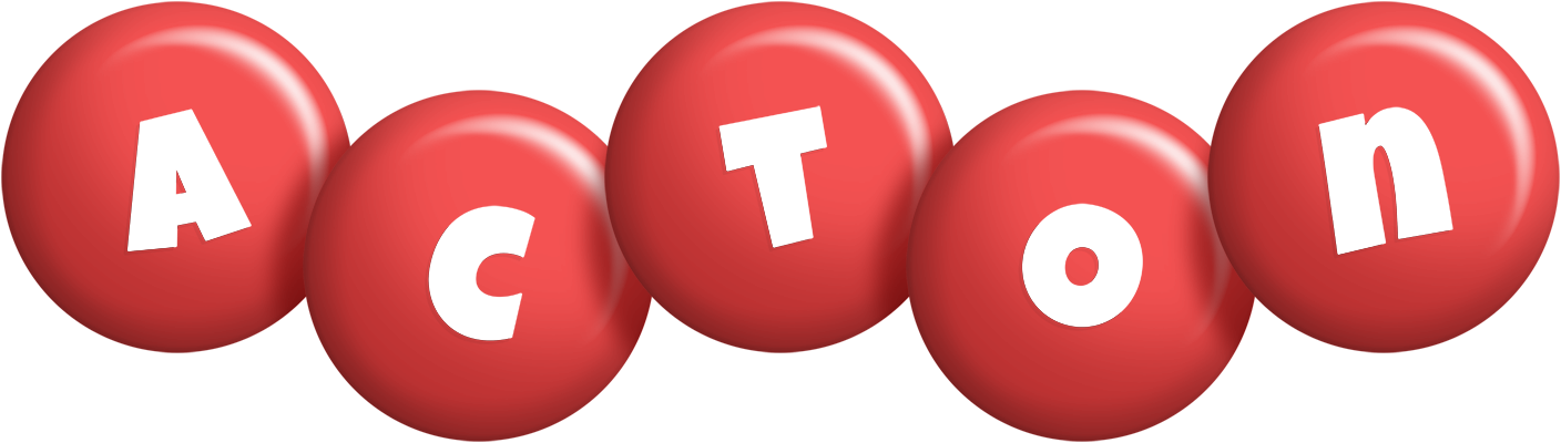 Acton candy-red logo