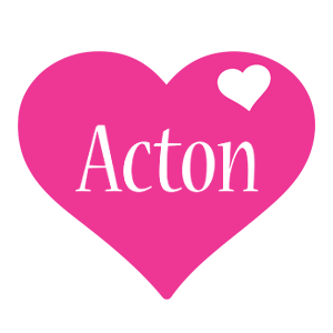 Acton love-heart logo