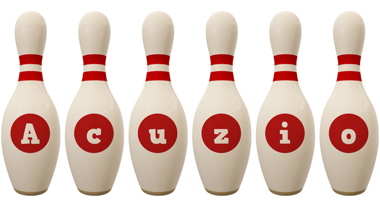 Acuzio bowling-pin logo