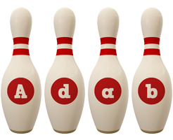 Adab bowling-pin logo