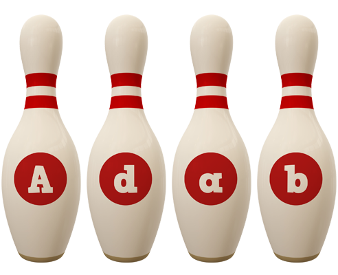 Adab bowling-pin logo