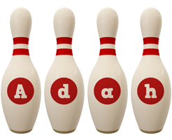 Adah bowling-pin logo