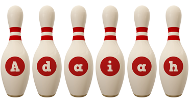 Adaiah bowling-pin logo