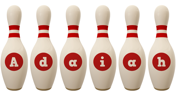 Adaiah bowling-pin logo