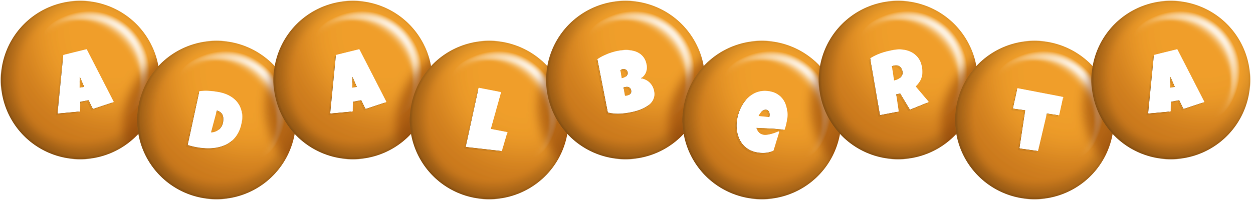 Adalberta candy-orange logo