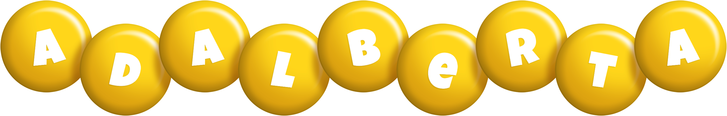 Adalberta candy-yellow logo