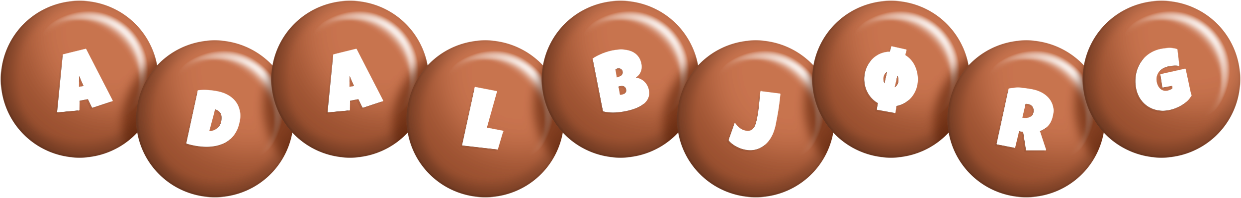 Adalbjørg candy-brown logo