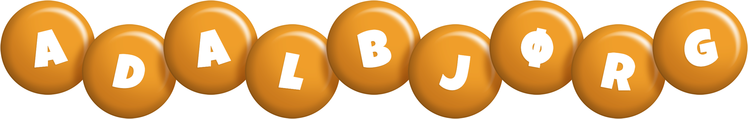 Adalbjørg candy-orange logo