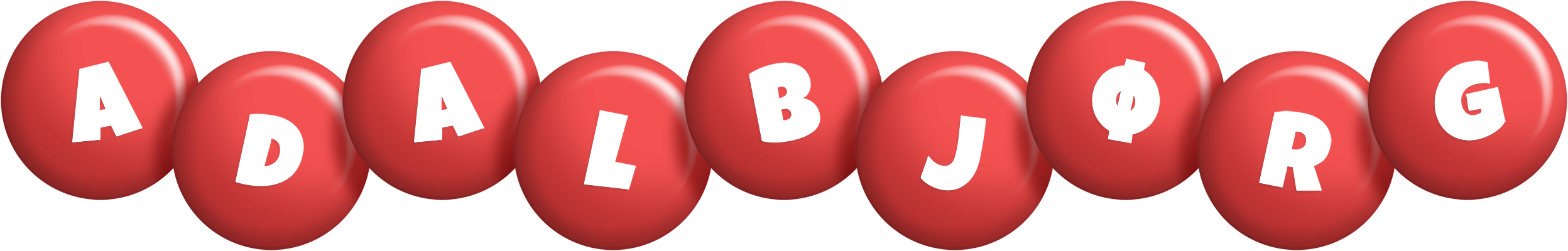 Adalbjørg candy-red logo