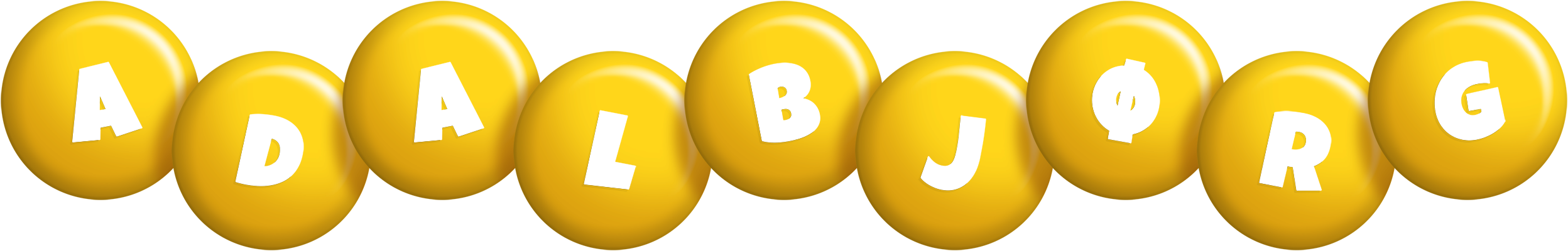Adalbjørg candy-yellow logo