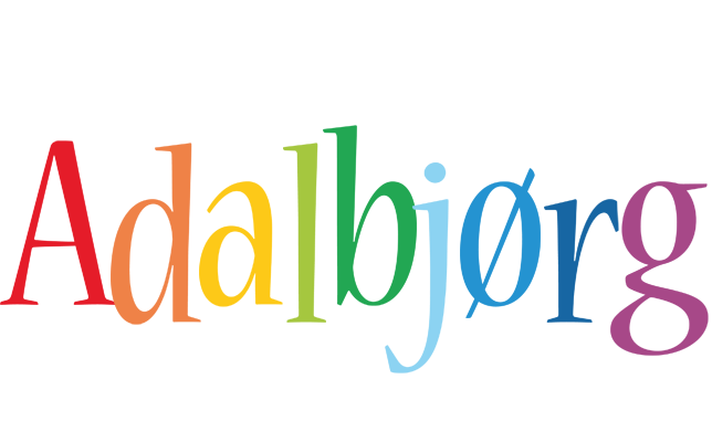 Adalbjørg birthday logo