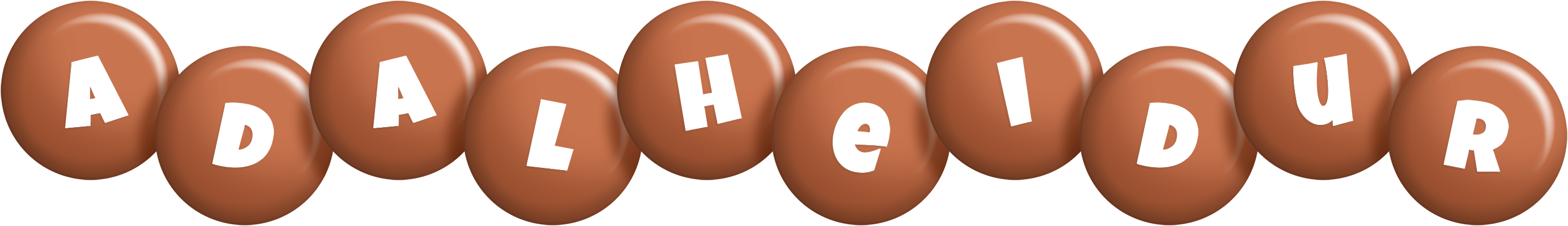 Adalheidur candy-brown logo