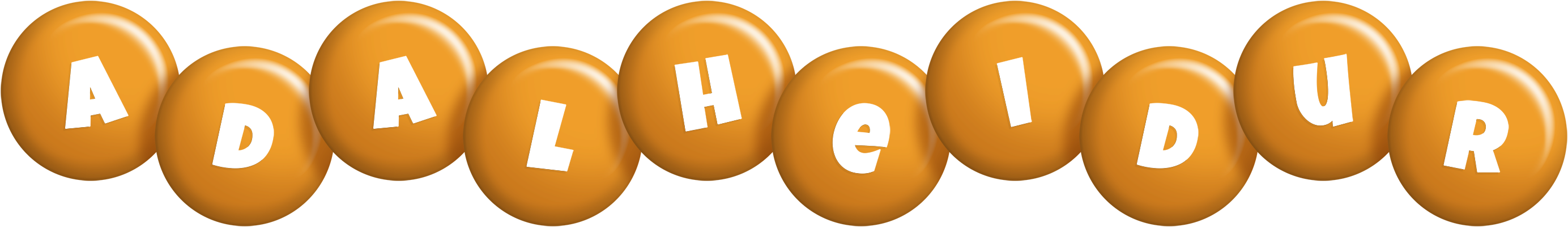 Adalheidur candy-orange logo