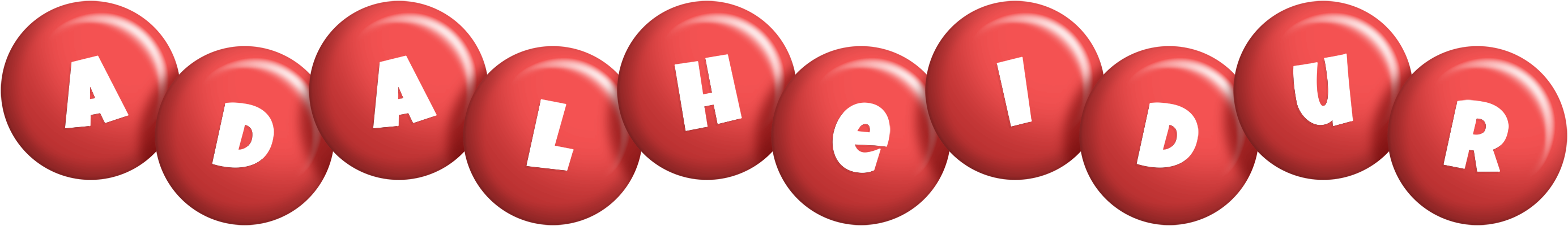 Adalheidur candy-red logo