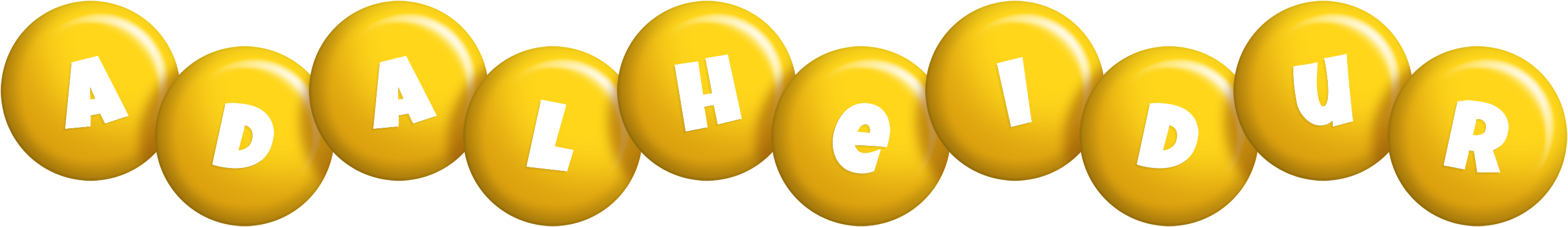 Adalheidur candy-yellow logo