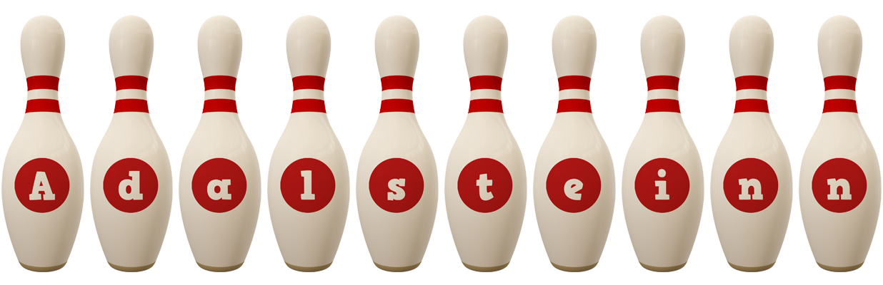 Adalsteinn bowling-pin logo