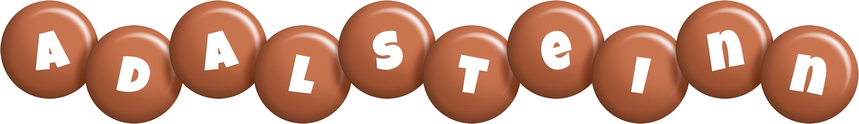 Adalsteinn candy-brown logo